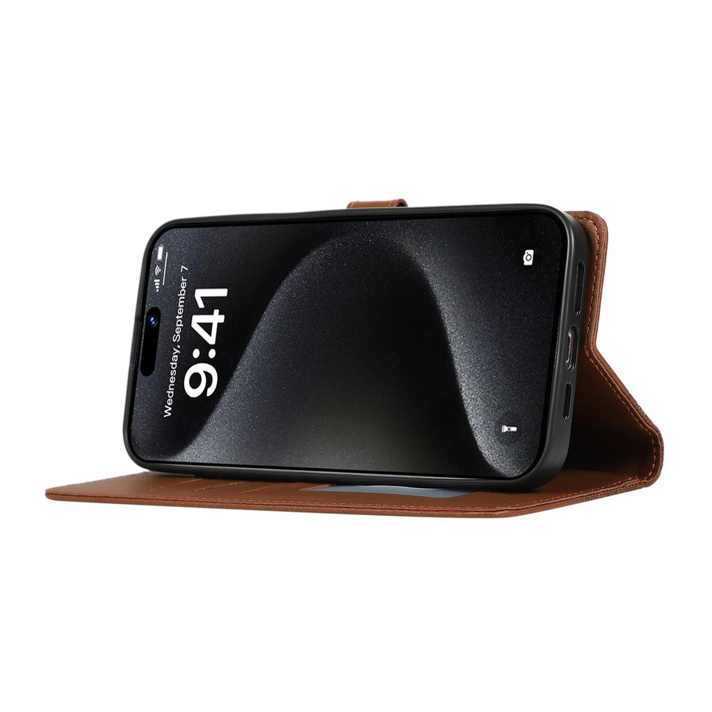 For iPhone 15 Pro Max Case 3D Rhombus Grid Imprinted Wallet Leather Phone Cover with Lanyard