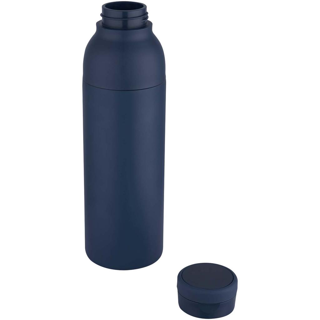 Bottle, 650 Ml with Double Wall Aislante Recycled Stainless Steel RCS "Illuminate" Navy Blue