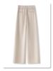 Apricot Women's Woolen Pants - 2024 Autumn/Winter Straight Wide-Leg Casual Style