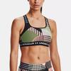 Under Armour Crossback Geometric Print Medium Support Training Sports Tank Top Women Tops Black 1361042-001
