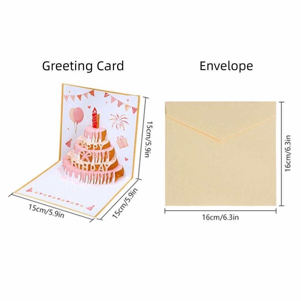 Musical and Light 3D Popup Greeting Card Luxurious Foil Stamping Cards  Birthday Party Supplies