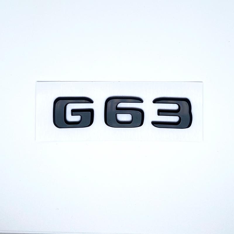 2017 Flat Letters G63 G65 V8 Biturbo V12 Biturbo Emblem for Mercedes Benz W463 Car Side Fender Trunk Nameplate Logo Sticker