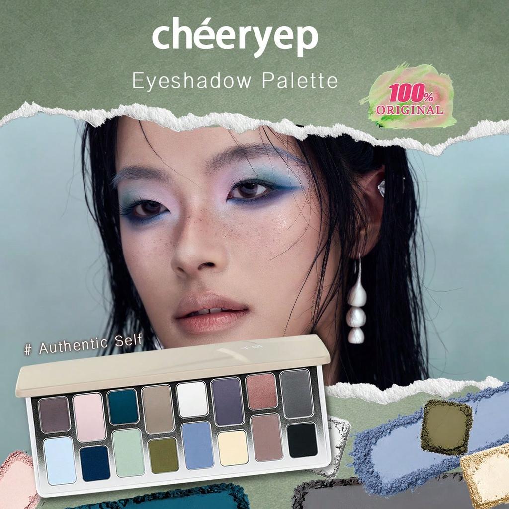 Cheeryep Eyeshadow Palette, Qianyan, 16-Color Palette, Matte, Shimmer, Satin, Metallic Texture, Multi-Color Tones, Suitable For Party, Long-Lasting