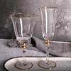 Elegant Gold-Rimmed Wine and Champagne Glasses for Dining and Decor