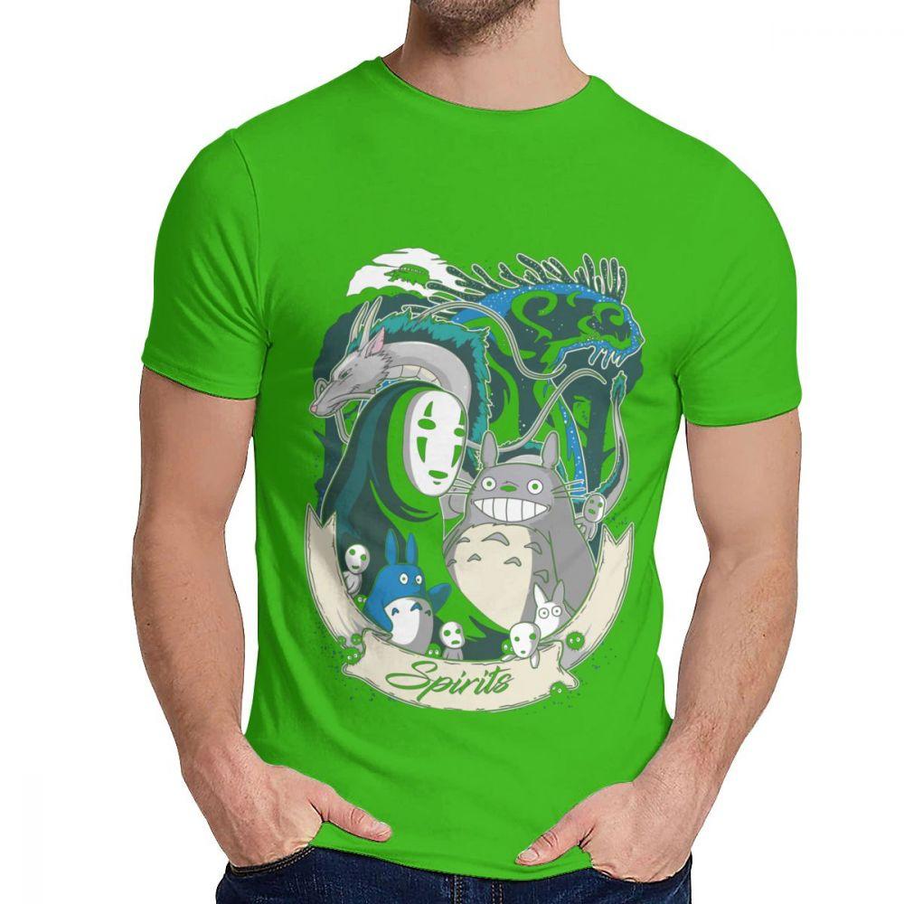 Studio Ghibli Totoro Spirit Away White Dragon Haku T Shirt Fashion Crewneck Custom Men S Harajuku