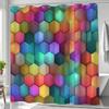 1pc Bathroom Shower Curtain, Metaverse Concept Salon, Tech Day Shower Curtain, Includes 12 Hooks, 180x180cm Bathroom Curtain H