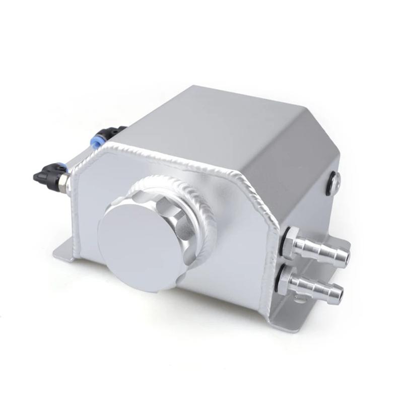 Universal 1L Alloy Engine Oil Fuel Gas Catch Can Breather Tank Bottle Coolant Radiator Overflow Tank