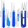 1Set Blue Sewing Ripper Kit With Thread Ripper Seam Ripper And Scissors For Removing Stitches