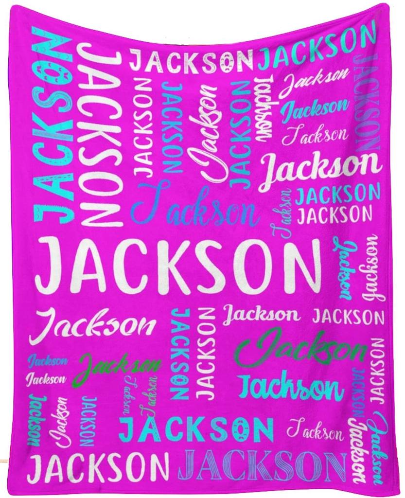20 Colors Customized Children Adults Name Flannel Blanket Custom Personalized Day Gifts Blanket Cover Fleece Picnic Travel