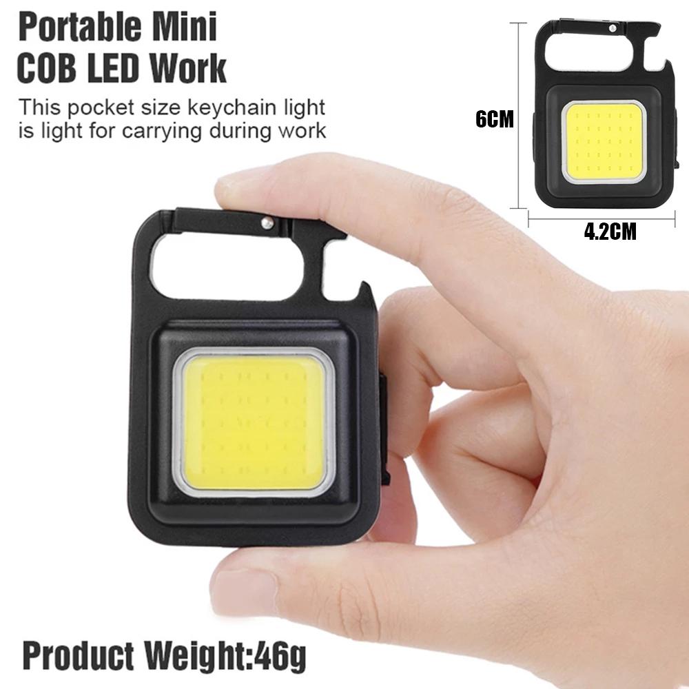 Mini Lampe Torche LED Porte-clés Cob - Lampe De Poche Portable Urgence - Neuve