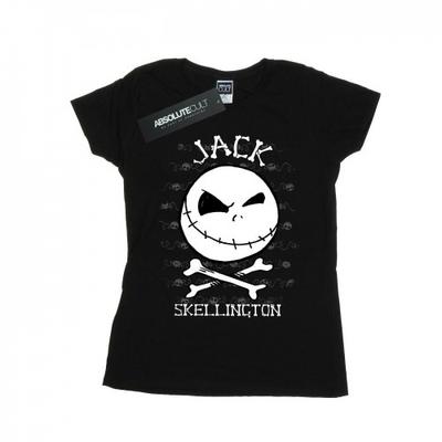 Womens/Ladies Nightmare Before Christmas Jack Face Cotton T-Shirt