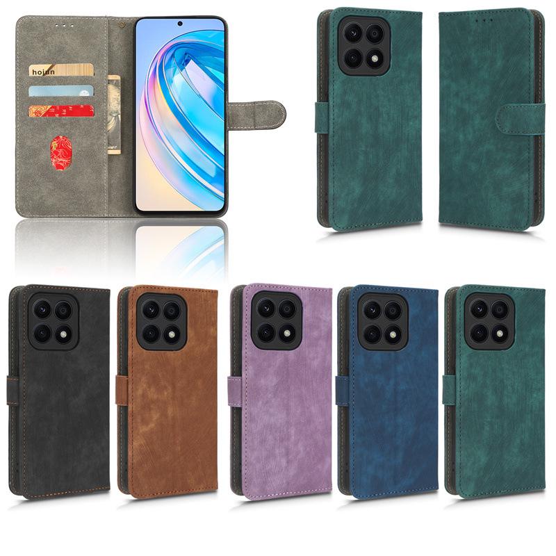 Honor X8A Flip-Leder-Handyhülle mit Kartenfach und RFID-Diebstahlschutz