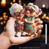 Yousheng Car Pendant Old Lady Design Acrylic Hanging Accessory Car Ornament Indoor Outdoor Christmas Tree Door Window Decor
