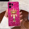 Fashion Initial Letter Crown Couple Case For Honor Play 60A 5G / Honor X6d 5G Transparent TPU Silicone Shockproof Soft Casing
