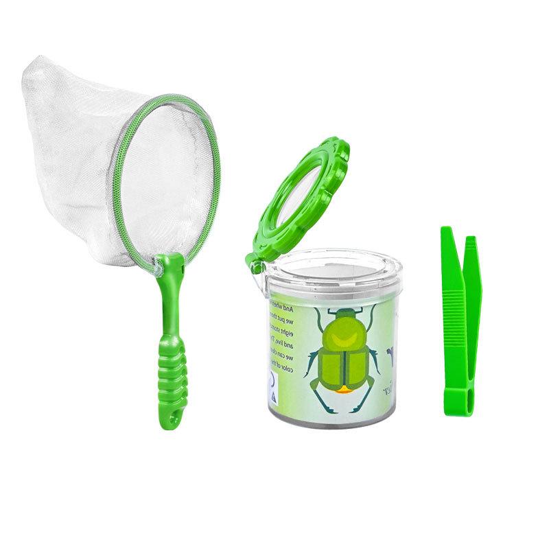 3Pcs Outdoor Exploration Children S Insect Observation Box Tadpole Insect Collection Box Clip Catching Butterfly Feeding Box зелёный