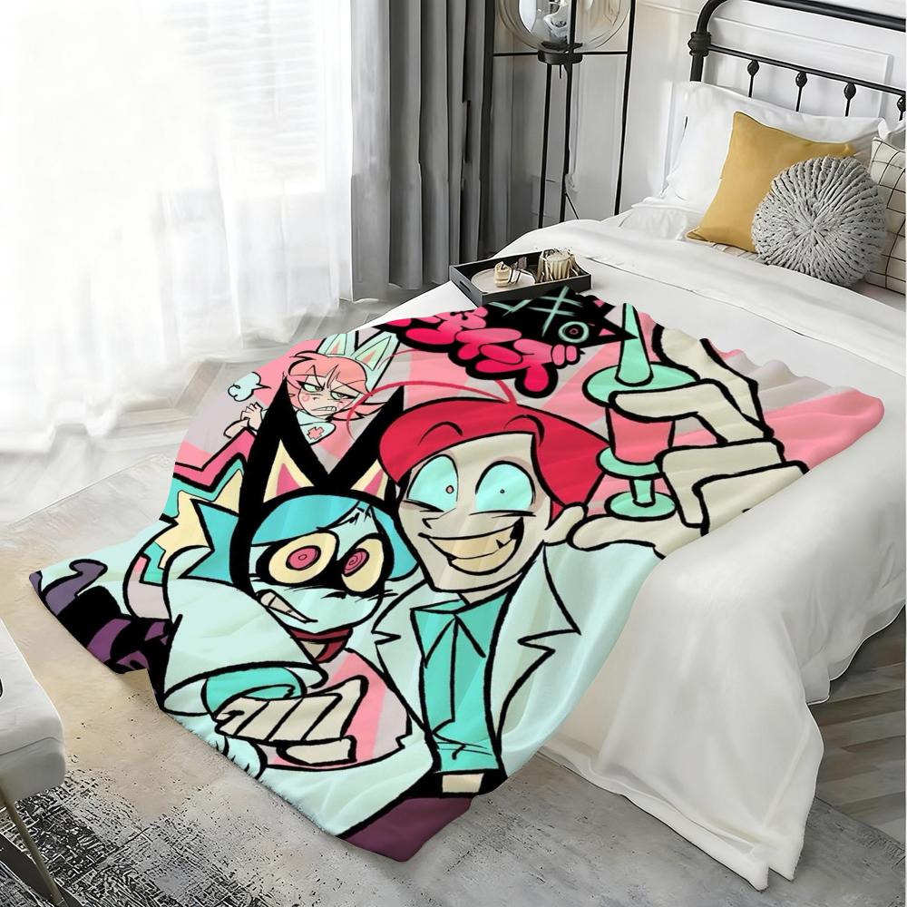 Character P-Psychocuties Throw Lightweight 240g Flannel Blanket Soft Skin-friendly for Summer Cooling