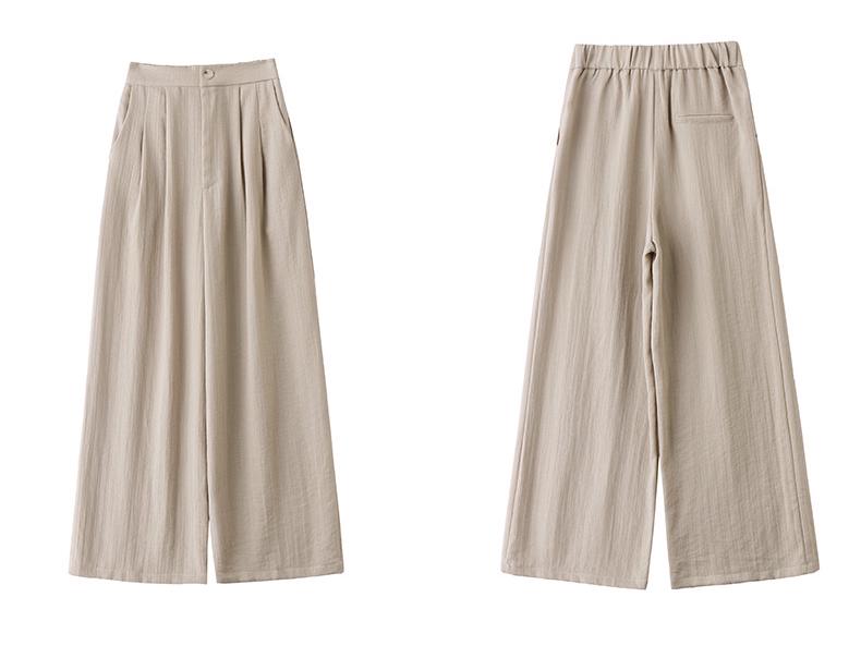 Women's Spring 2025 Casual Set: Coat & Wide-Leg Pants (HE5013)