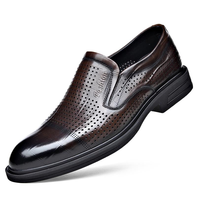 Breathable Summer Formal Slip-on Loafers - Trendy, Comfortable, Versatile Pointed Toe Men s Shoes 41