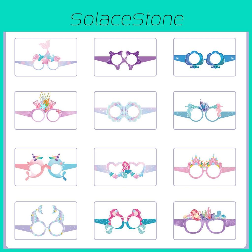 3d Theme Mermaid Paper Glasses For Children Party Photo Decoration Booth