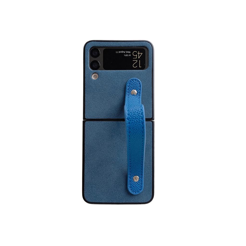 Lamb Pattern Leather Wristband Sticker Leather Folding Mobile Phone Case for Z Flip4/flip3/p50 Pocket