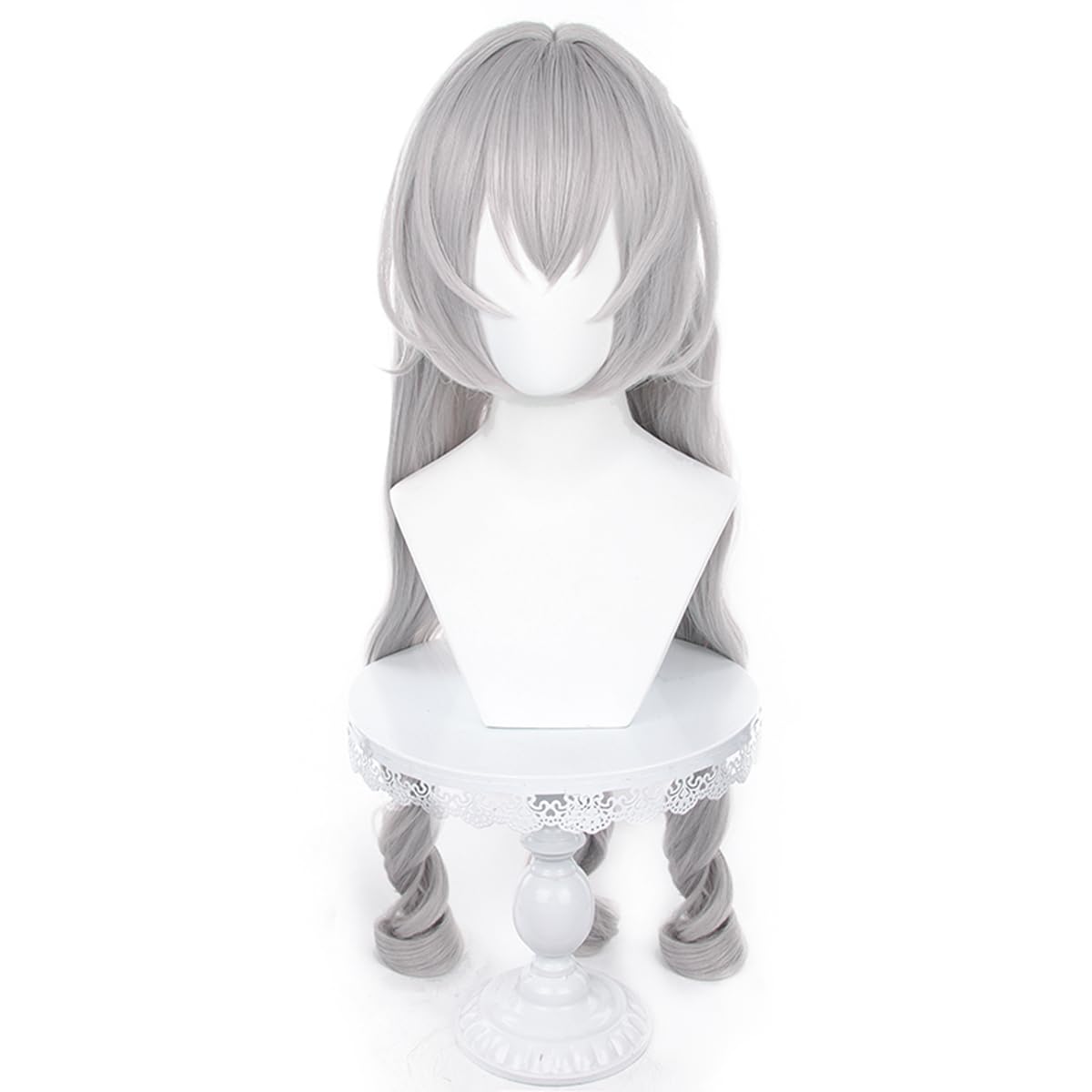 

Bronya Cosplay Wig, Gray, Long, Heat-Resistant, Perfect for School Festivals, Cultural Festivals, Travel Exhibitions, and Photo Shoots, Halloween, and