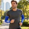 Sports Ice Sleeves for Men Women, Breathable Ice Silk Quick-Drying Arm Sleeves, Anti-Slip UV Sun Protection Sleeve with Reflective Safety Strips for
