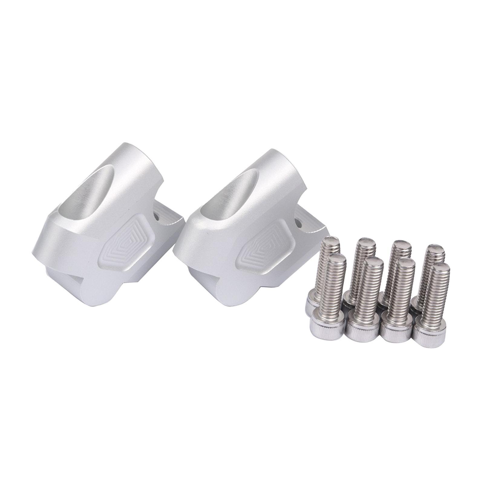 Adjustable Motorcycle Handlebar Riser CNC Aluminum Alloy Clamp Bar Mount Lifter for 22mm Steering Wheel Risers