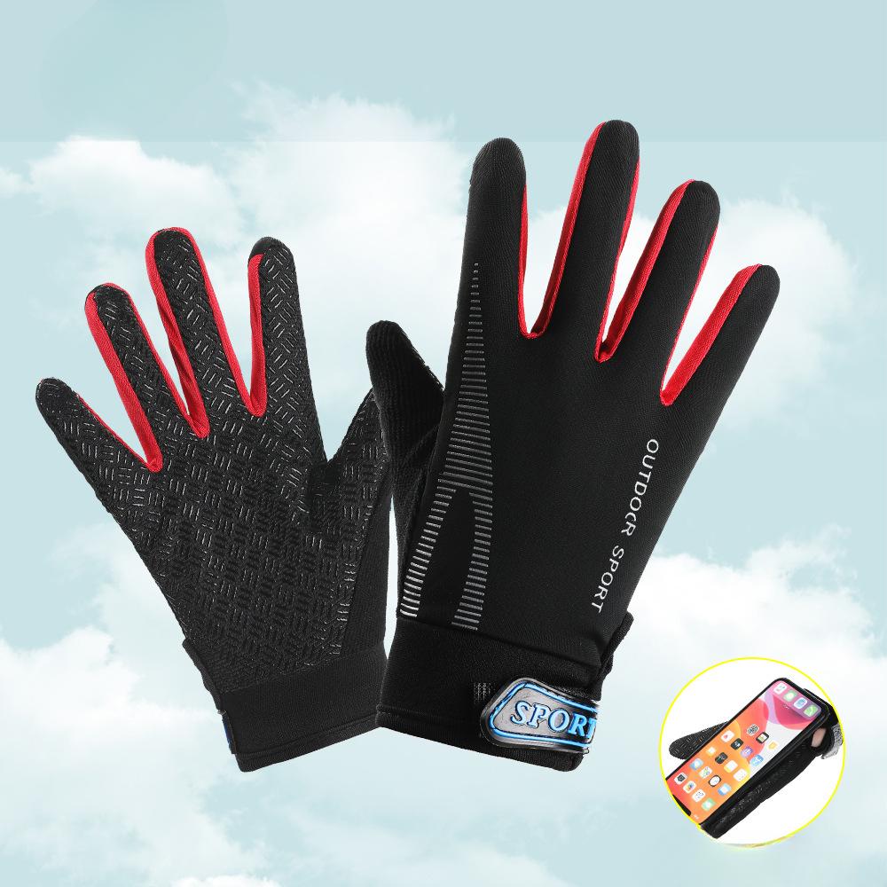 

Детские спортивные защитные перчатки для весенне-летнего велоспорта на открытом воздухе для мужчин и женщин Детские тонкие перчатки с полным пальцем и противоскользящим покрытием для катания на роликах 20*10*5CM