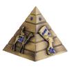 Ancient Egypt Pyramid Statue Alloy Keepsake Urn Wonders Sculpture Desk Decor for Souvenir Lovers