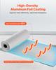 Reflective Insulation Roll, 2 Car Garage Door Thermal Insulation Kit, 6mm 5.49 m x 0.61 m, 4 Rolls Aluminum Foil EPE Foam Core Radiant Barrier, White