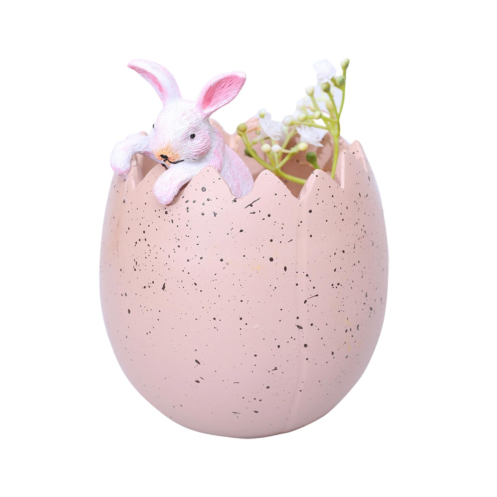 Пасхальное украшение Креативное пасхальное яйцо Украшение Дерево Домашняя вечеринка Сцена Настольный орнамент розовый