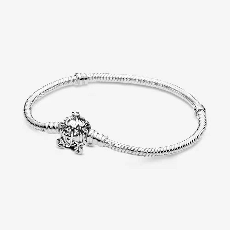 

100% S925 Sterling Silver Crown Heart Snake Bone Bracelet, Women s Birthday Jewelry Gift 17cm