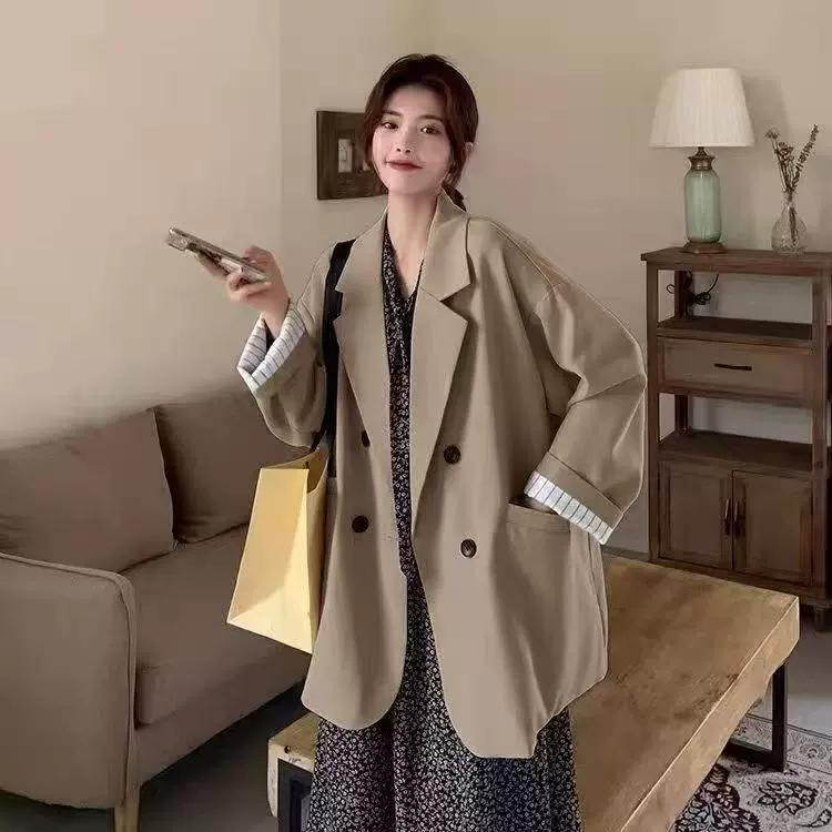 Small Suit Jacket for Women, Spring and Autumn Fashion Version, Loose Temperament, College Style Suit, Women's Top