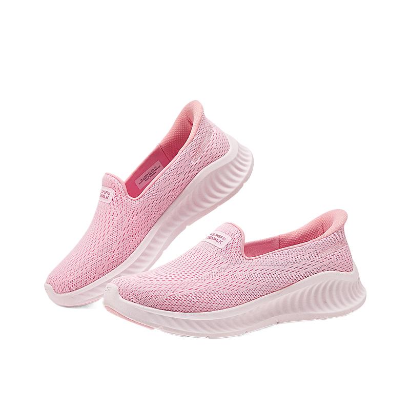 Skechers Go Walk Mesh Comfortable Versatile Breathable Low-Top Casual Shoes Women Sneakers Light-Pink 125644-LTPK