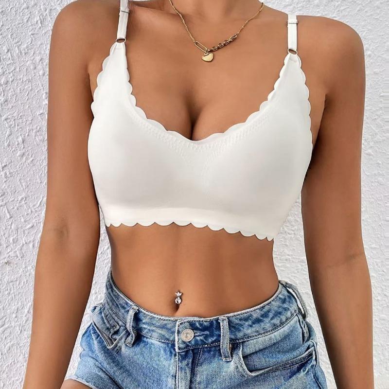 Plus Size Women Ice Silk Seamless Push Up Camisole Underwear Beauty Back Vest