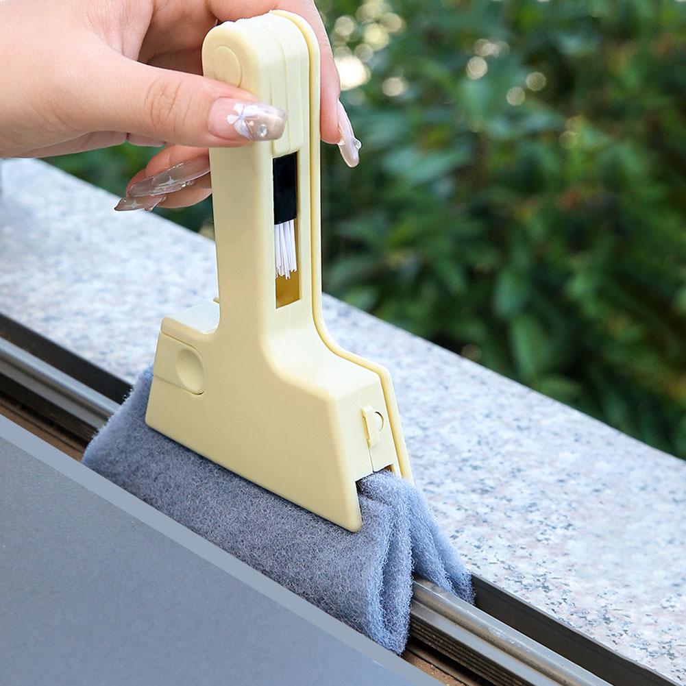 Fensterführung Reinigungsbürste Multifunktionales Tür-Fenster-Spalt-Nut-Reinigungswerkzeug Multifunktionale Fensterrahmenschiene Staubschaufel