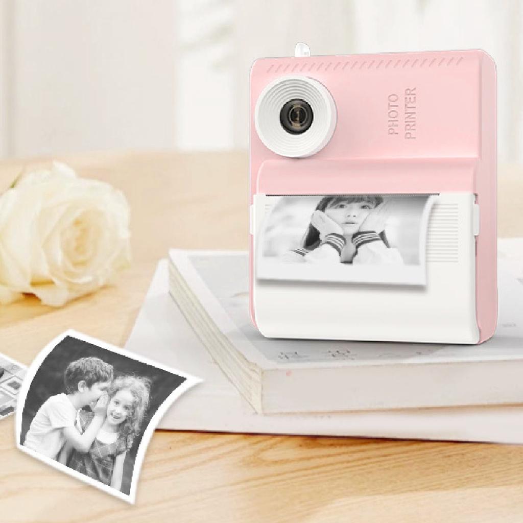 Kinder-Druckkamera mit 3 Rollen Druckpapier HD Dual-Objektiv Foto-Video-Rekorder für Outdoor-Spiel-Fotografie