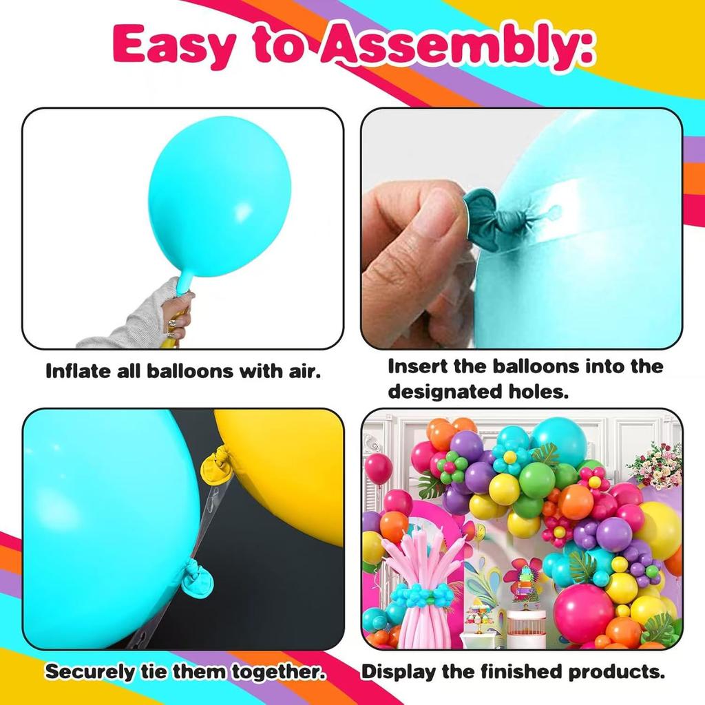 Balloon Set Summer Dopamine Color Scheme Balloon Color Latex Scene Arrangement Balloon Set