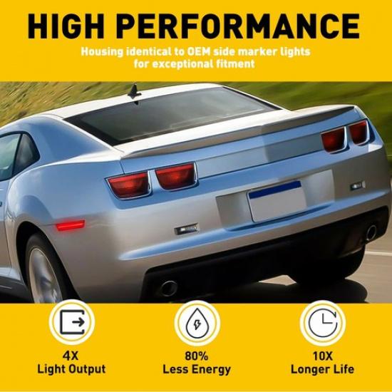 For 2008-14 Dodge 11-14 Charger Challenger LED Rear Red Bumper Marker Side Light