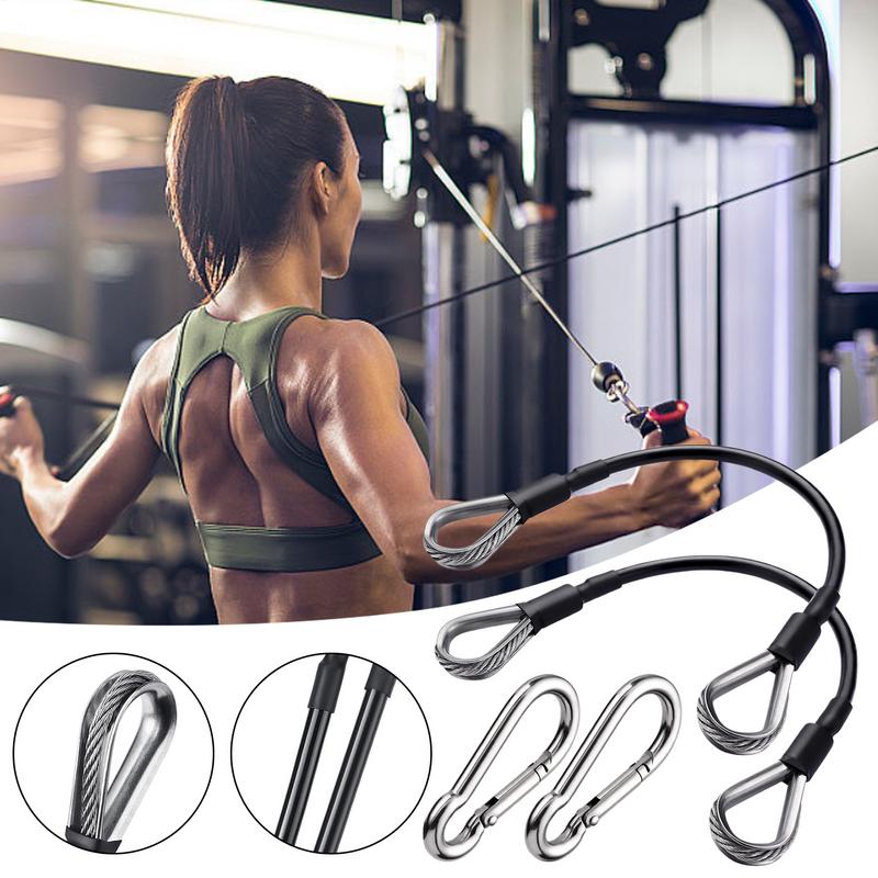 Posilovací lano s prodloužením pro domácí posilovnu, příslušenství pro stahování tricepsů a stroj na protahování nohou, fitness lano, 2 ks