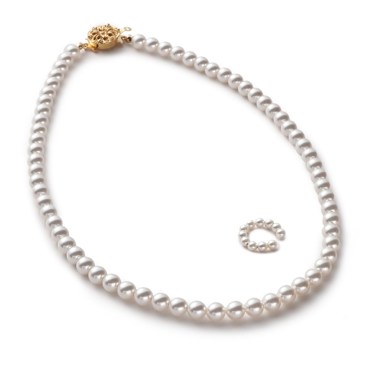 

Pearl Necklace Grand Premium High Quality Domestic 12 Lengths to Choose Gold Necklace x Ear White x [VOTRE COUTURE] Pearls, Pearls, From, 6mm, Silver,