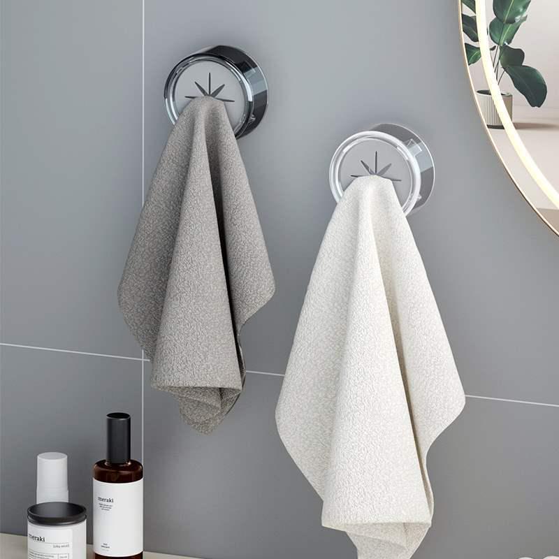 No-Punch Towel Hook & Dishcloth Holder for Bathroom Storage