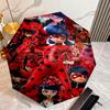 Wunderbare Ladybug Thema Automatischer Regenschirm Geeignet für Reisen Tragbarer Regenschirm Outdoor Sonnenschirm Geschenk Tägliche Notwendigkeiten