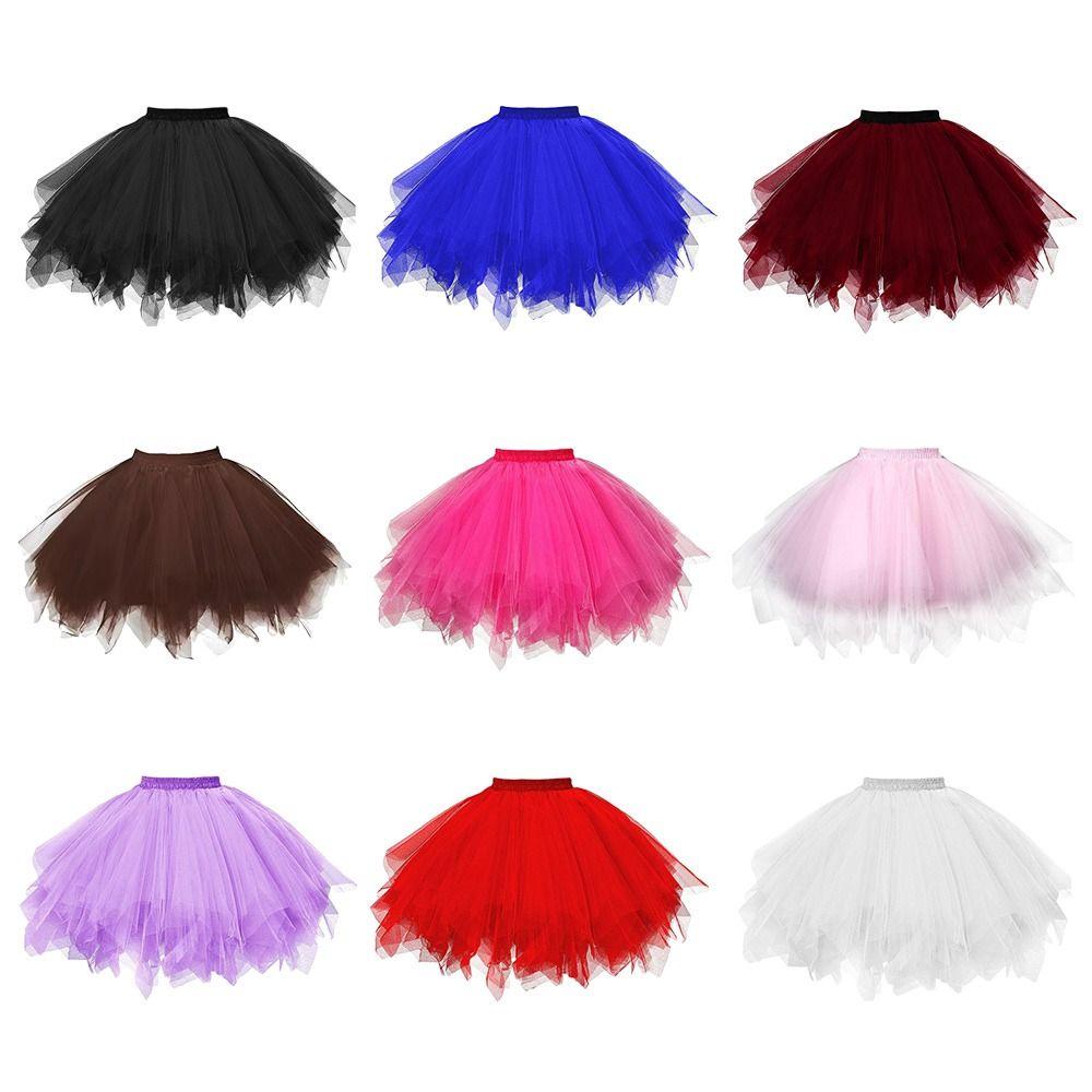 High Waist Petticoat Elastic Waist Dance Skirt Fashion Ballet Skirt  Women