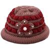 Autumn and winter old man hat knitted warm mother hat medium old plush thickened wool basin hat old lady hat