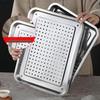WUHE 304 Stainless Steel Draining Serving Tray