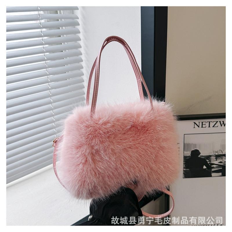 pr p a oen's winter new trend ashion ollege style tote bag large capacity shoulder hair bag