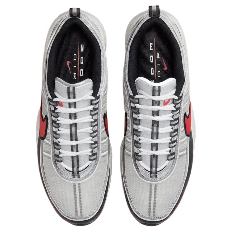 Nike Air Zoom Spiridon Silver Red Sneakers Casual II1161-095