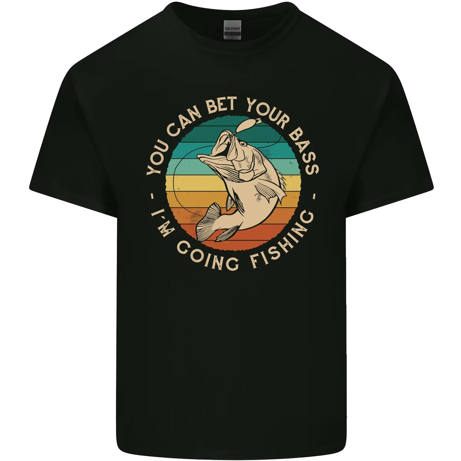Bet Your Bass Im Going Fishing Funny Fisherman Kids T-Shirt Childrens S