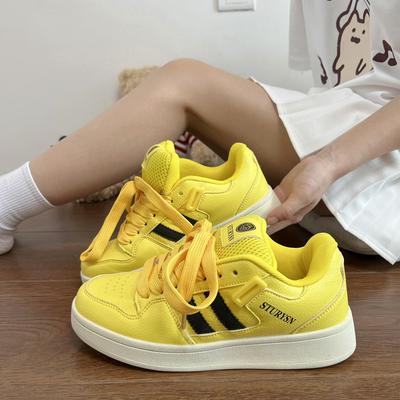 Niche Yellow Platform Bread Shoes Versatile Casual Board Shoes Sports Shoes
